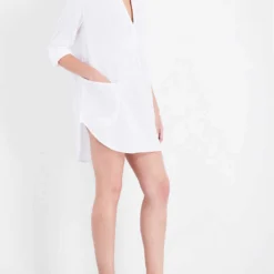 Seafolly Boyfriend Cotton Beach Shirt -Default Template 2 186 3000714 52815TO WHITE ALT01