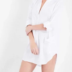 Seafolly Boyfriend Cotton Beach Shirt -Default Template 2 186 3000714 52815TO WHITE ALT03