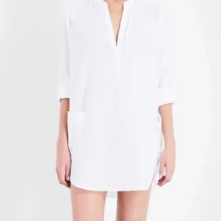 Seafolly Boyfriend Cotton Beach Shirt -Default Template 2 186 3000714 52815TO WHITE M