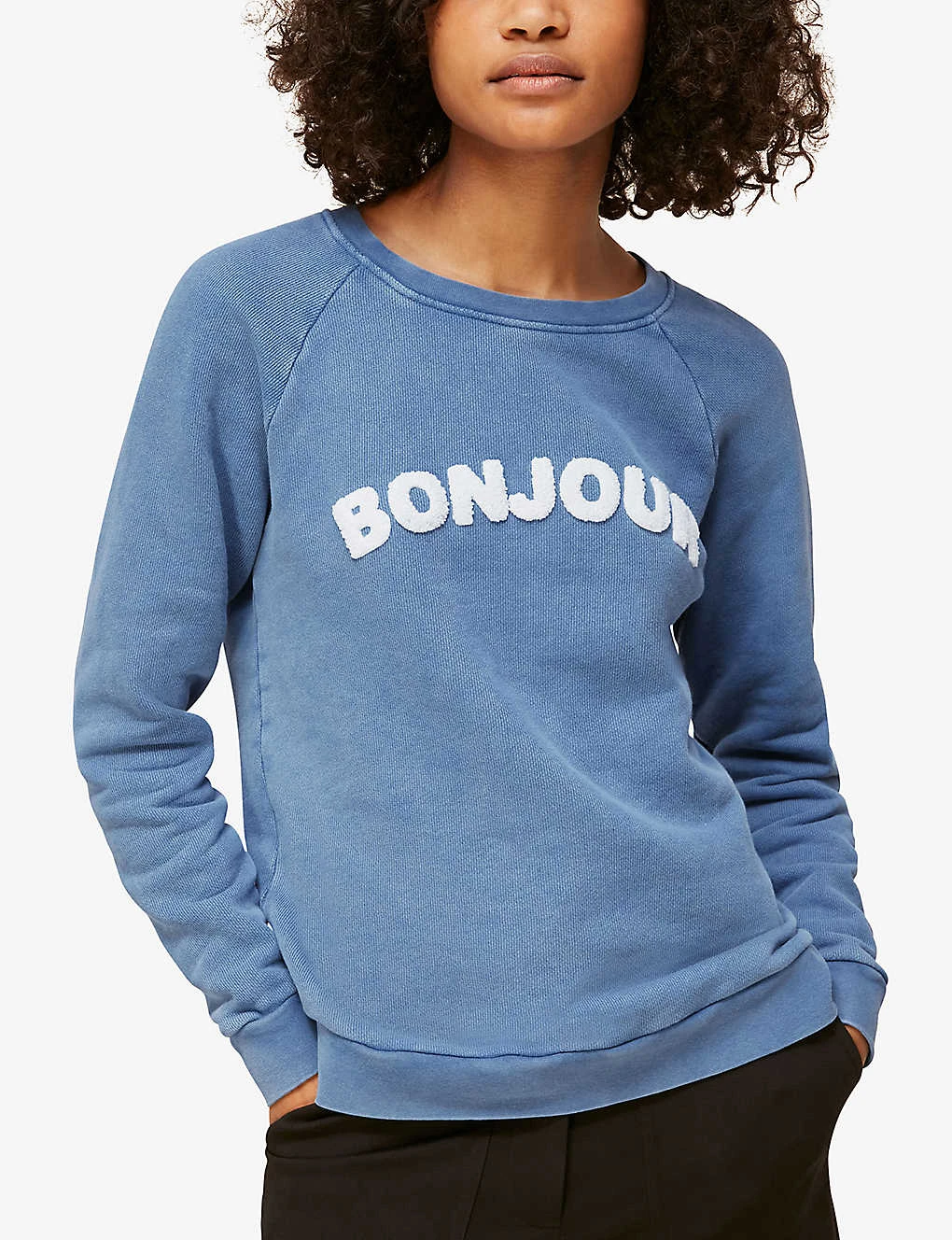 Whistles Bonjour Embroidered Cotton Jumper 4 Whistles Bonjour Embroidered Cotton Jumper - Image 2