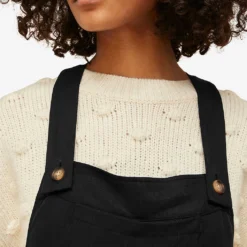 Whistles Rita Easy Woven Dungarees -Default Template 2 R03745573 BLACK ALT03