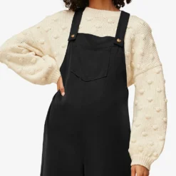 Whistles Rita Easy Woven Dungarees -Default Template 2 R03745573 BLACK ALT04