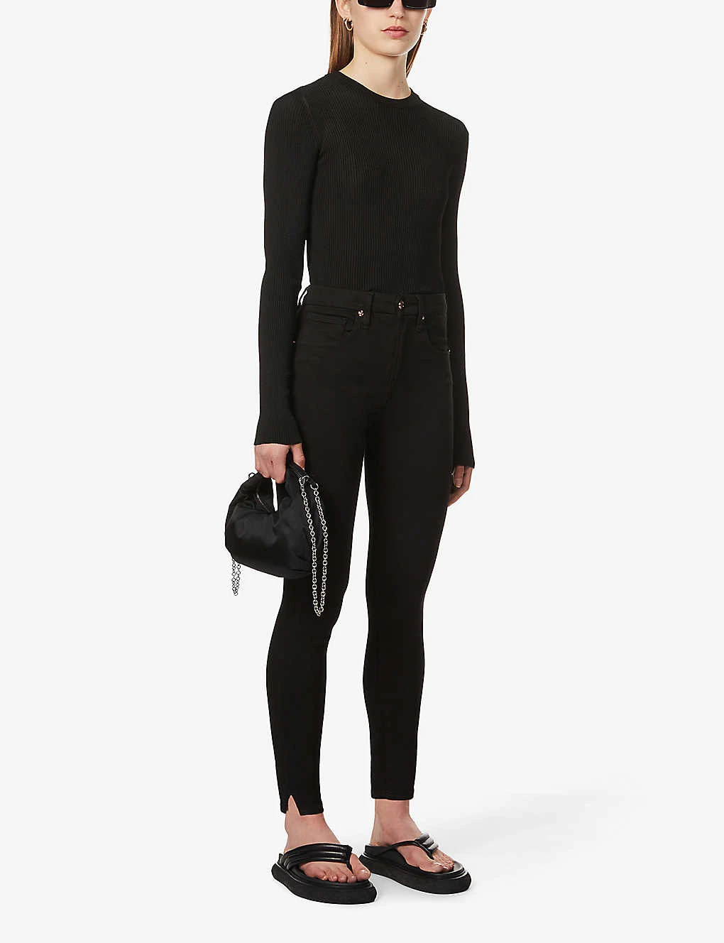 GOOD AMERICAN Good Waist Cropped High-rise Slim-fit Skinny Jeans 4 GOOD AMERICAN Good Waist Cropped High-rise Slim-fit Skinny Jeans - Image 2