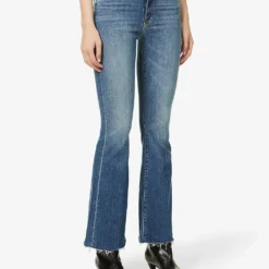 MOTHER The Weekender Flared Mid-rise Stretch-denim Jeans -Default Template 2 R03775405 WALKINGONCOALS ALT02