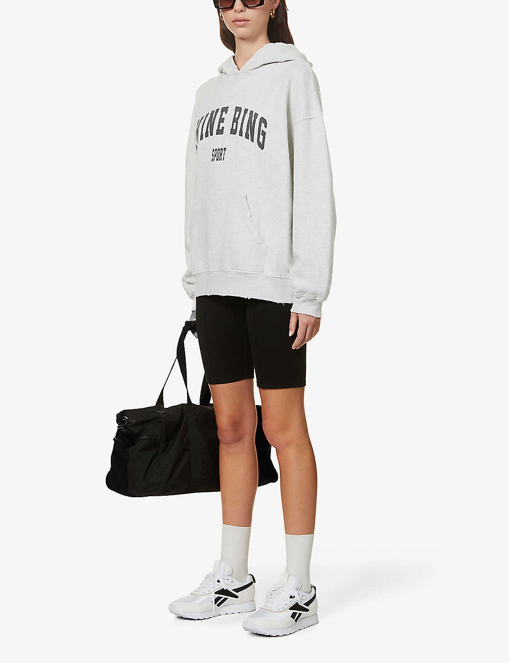 ANINE BING Harvey Logo-print Cotton-jersey Hoody 4 ANINE BING Harvey Logo-print Cotton-jersey Hoody - Image 2