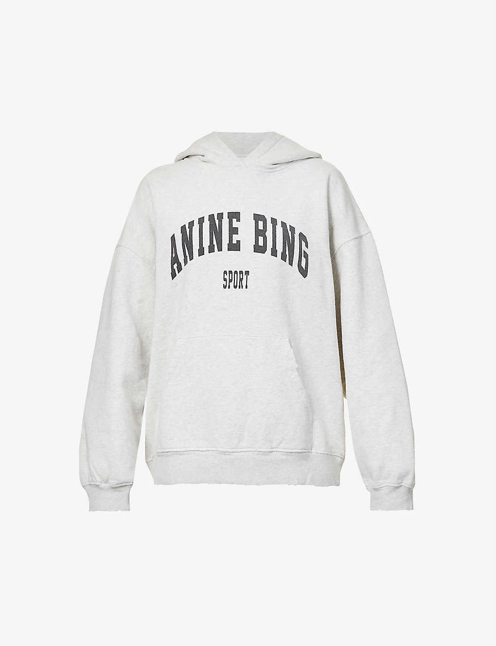 ANINE BING Harvey Logo-print Cotton-jersey Hoody 3 ANINE BING Harvey Logo-print Cotton-jersey Hoody