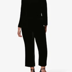 Whistles Avery Belted Wide-leg Velvet Jumpsuit -Default Template 2 R03869072 BLACK ALT03