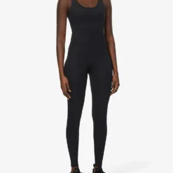 Girlfriend Collective Scoop-neck Stretch-recycled Polyester Unitard -Default Template 2 R03878906 BLACK ALT02