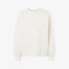 Whistles Cable-embossed Relaxed Fit Cotton Blend Sweatshirt -Default Template 2 R03905808 CREAM M