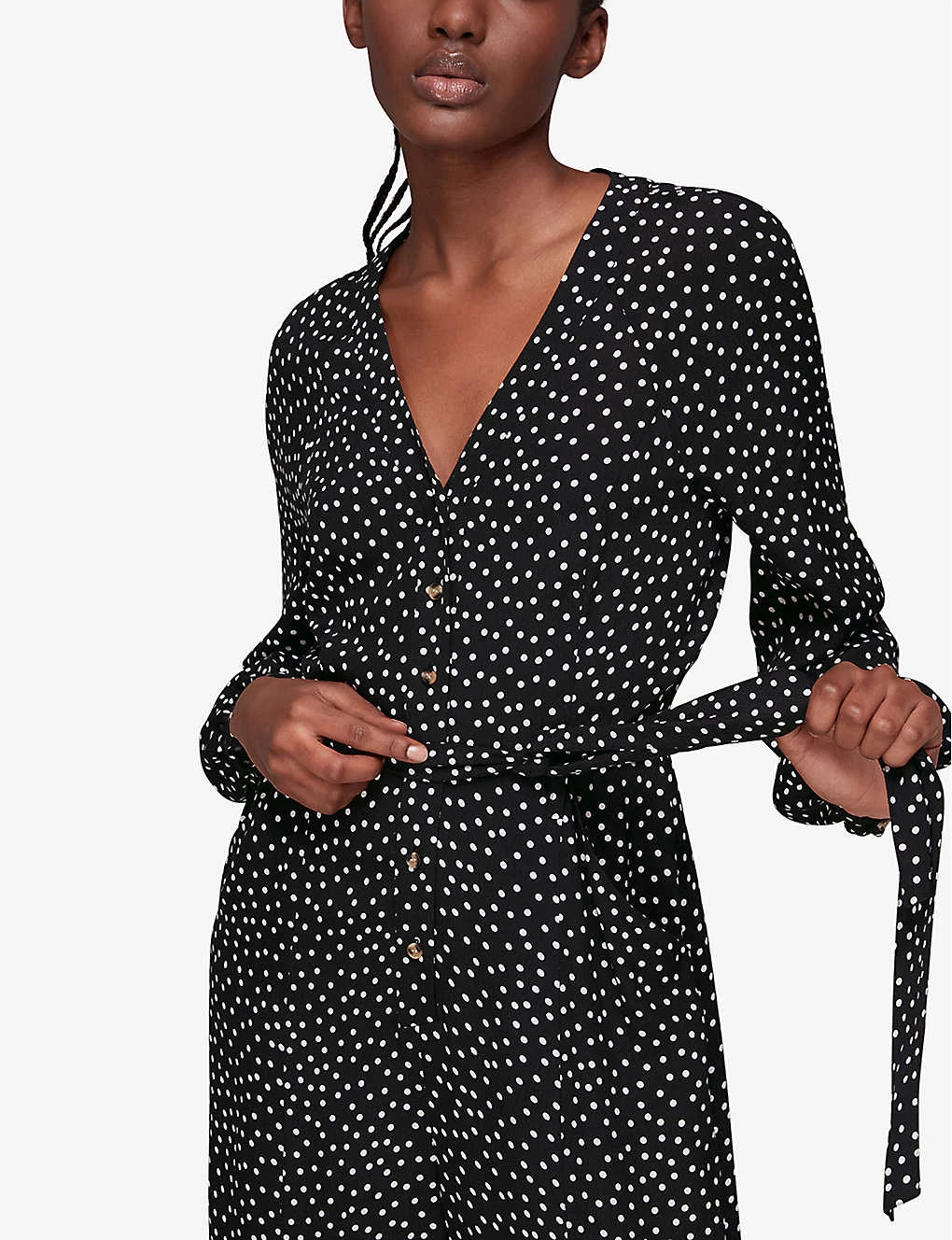 Whistles Lottie Spot-print Wide-leg Woven Jumpsuit 5 Whistles Lottie Spot-print Wide-leg Woven Jumpsuit - Image 3