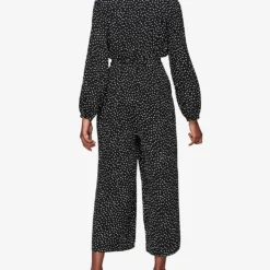 Whistles Lottie Spot-print Wide-leg Woven Jumpsuit 10 Whistles Lottie Spot-print Wide-leg Woven Jumpsuit -Default Template 2 R03908488 MONOCHROME ALT03