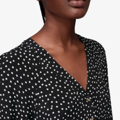 Whistles Lottie Spot-print Wide-leg Woven Jumpsuit 11 Whistles Lottie Spot-print Wide-leg Woven Jumpsuit -Default Template 2 R03908488 MONOCHROME ALT04