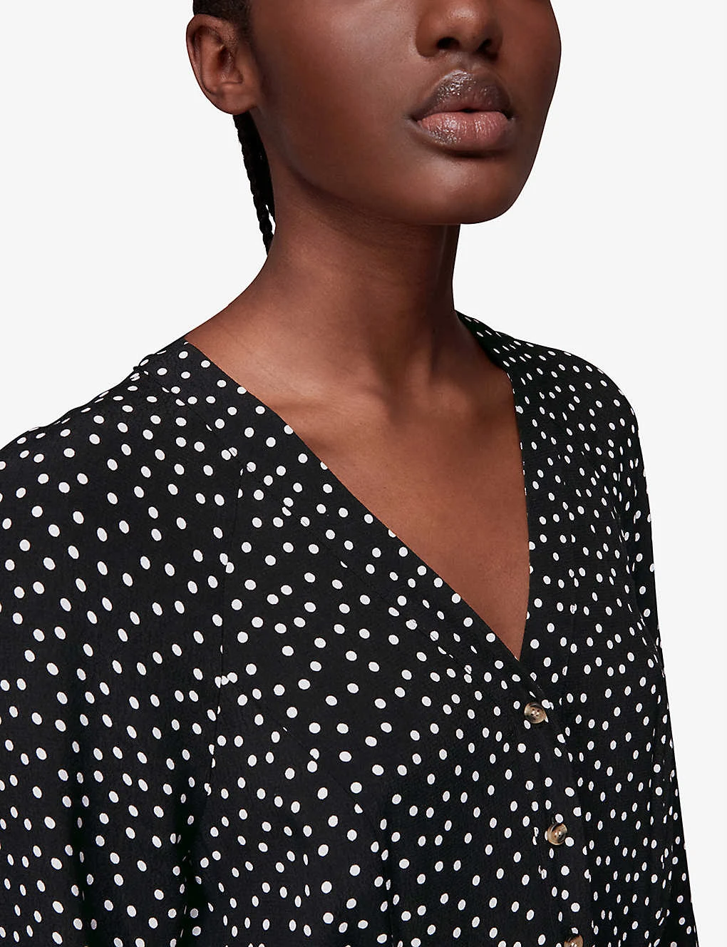 Whistles Lottie Spot-print Wide-leg Woven Jumpsuit 7 Whistles Lottie Spot-print Wide-leg Woven Jumpsuit - Image 5