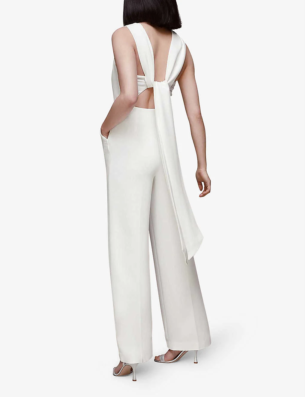 Whistles Thelma Wide-leg Woven Wedding Jumpsuit 6 Whistles Thelma Wide-leg Woven Wedding Jumpsuit - Image 4
