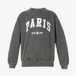 ANINE BING Ramona Brand-print Organic-cotton Jersey Sweatshirt