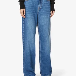 GOOD AMERICAN Good ‘90s Straight-leg High-rise Cotton-blend Denim Jeans -Default Template 2 R03930108 BLUE541 ALT02