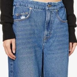 GOOD AMERICAN Good ‘90s Straight-leg High-rise Cotton-blend Denim Jeans -Default Template 2 R03930108 BLUE541 ALT04