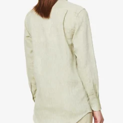 The Boyfriend Long-sleeved Organic-linen Shirt 10 The Boyfriend Long-sleeved Organic-linen Shirt -Default Template 2 R03935324 SAGEGREEN ALT03