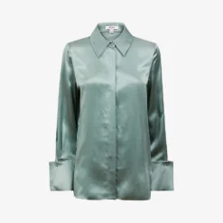 Reiss Hailey Point-collar Silk Shirt