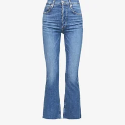 CITIZENS OF HUMANITY Isola Faded Flared High-rise Stretch Denim-blend Jeans