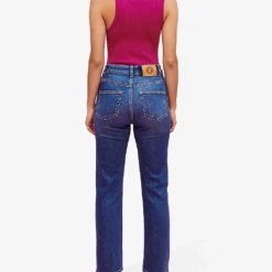 Maje Button-down High-rise Flared-leg Stretch-denim Jeans -Default Template 2 R03947780 BLEUS ALT02