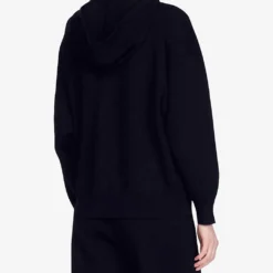 Sandro Boston Logo-patch Cotton-blend Hoody 10 Sandro Boston Logo-patch Cotton-blend Hoody -Default Template 2 R03947837 NOIRGRIS ALT03