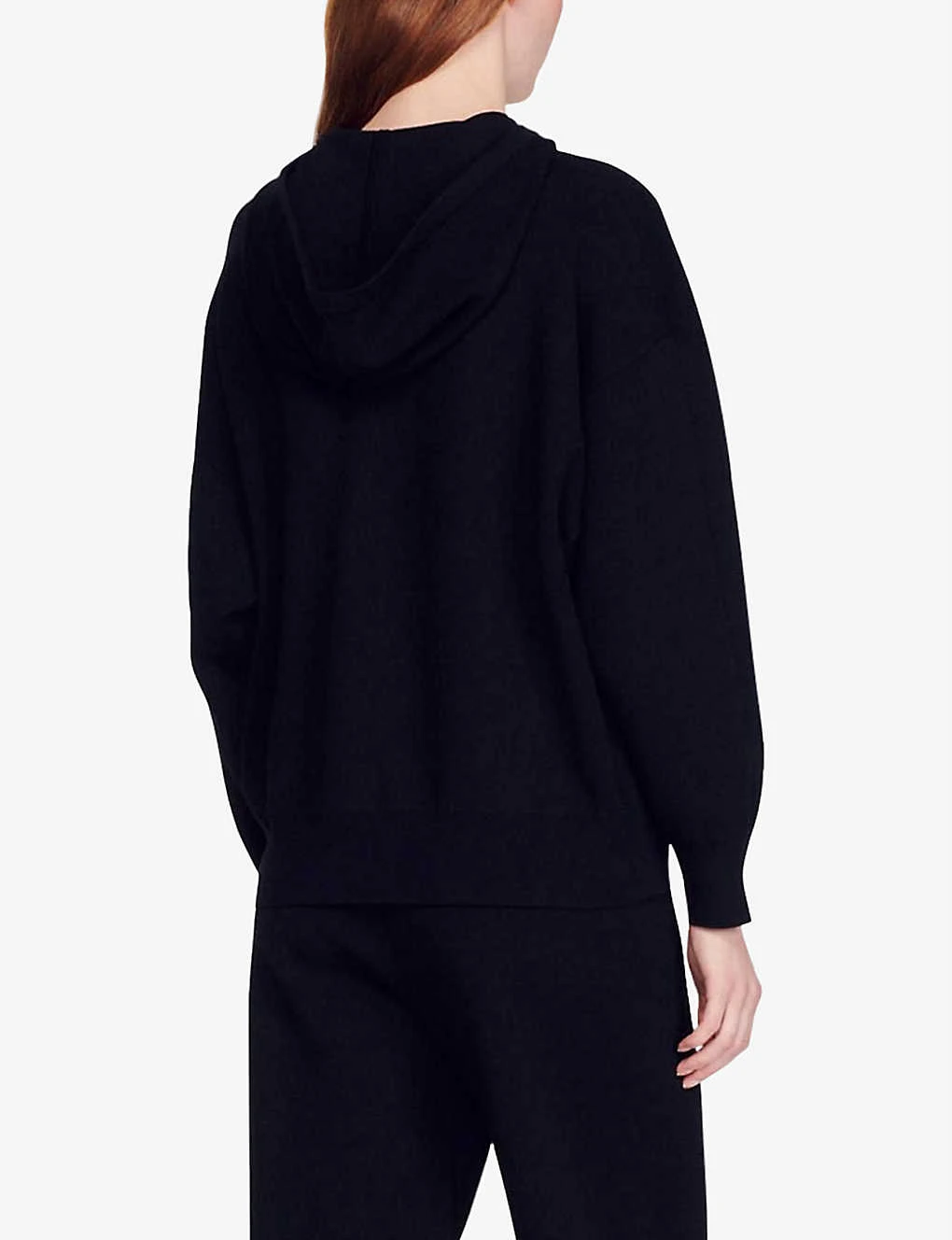 Sandro Boston Logo-patch Cotton-blend Hoody 6 Sandro Boston Logo-patch Cotton-blend Hoody - Image 4