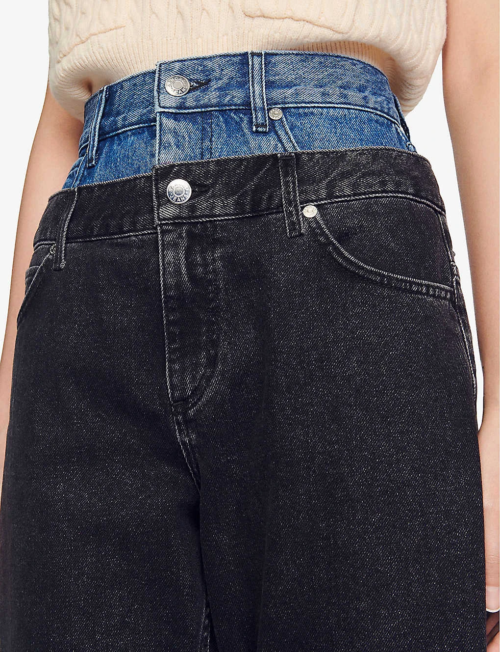 Sandro Kitty Trompe L'œil High-rise Mom Jeans 7 Sandro Kitty Trompe L'œil High-rise Mom Jeans - Image 5