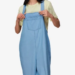 Whistles Rita Sleeveless Relaxed-fit Wide-leg Cotton-blend Dungarees -Default Template 2 R03952633 ALT02