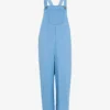 Whistles Rita Sleeveless Relaxed-fit Wide-leg Cotton-blend Dungarees