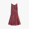 Ted Baker Odesia Graphic-print Woven Playsuit -Default Template 2 R03952659 DKRED M