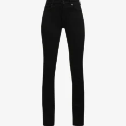 7 For All Mankind Kimmie Mid-rise Straight-leg Stretch-denim Jeans
