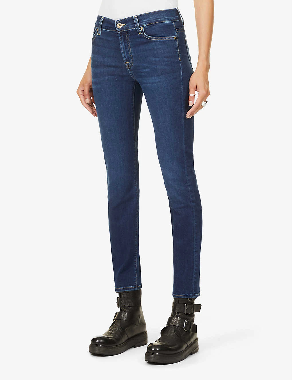 7 For All Mankind Roxanne Slim-fit Mid-rise Stretch Denim Jeans 5 7 For All Mankind Roxanne Slim-fit Mid-rise Stretch Denim Jeans - Image 3