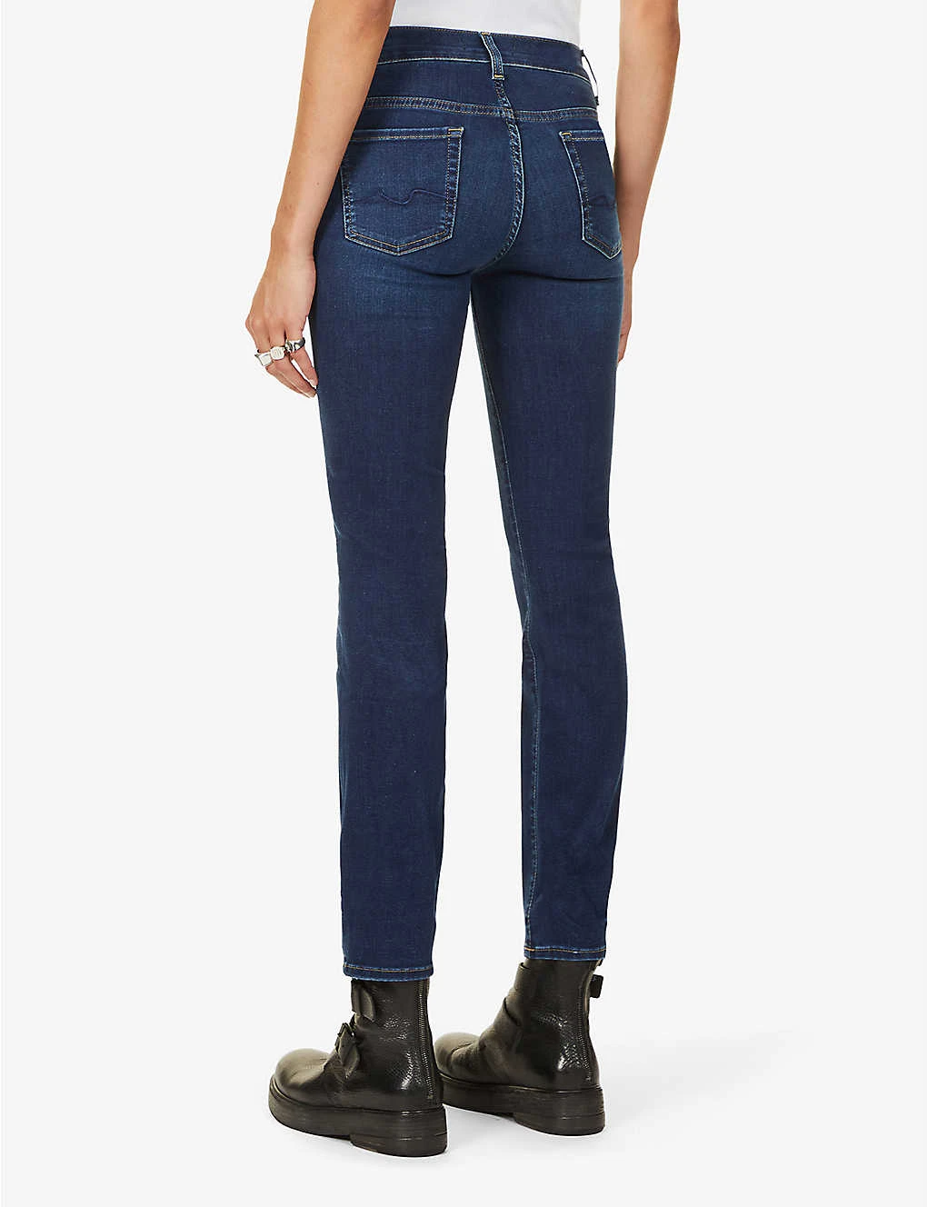 7 For All Mankind Roxanne Slim-fit Mid-rise Stretch Denim Jeans 6 7 For All Mankind Roxanne Slim-fit Mid-rise Stretch Denim Jeans - Image 4