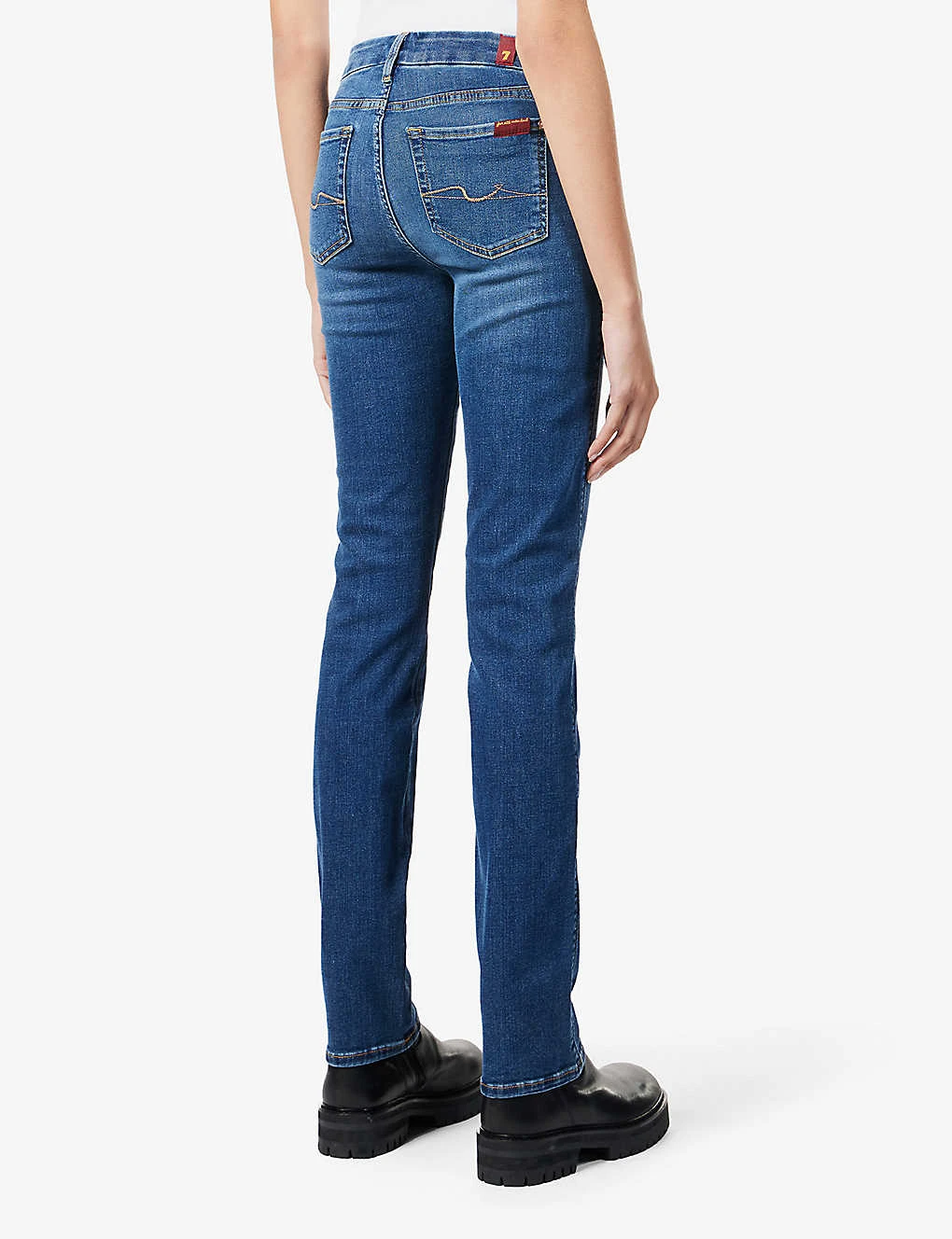 7 For All Mankind Kimmie Straight-leg Mid-rise Stretch-denim Jeans 6 7 For All Mankind Kimmie Straight-leg Mid-rise Stretch-denim Jeans - Image 4