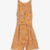 Ted Baker Eiverly Floral-print Tied-waist Woven Playsuit -Default Template 2 R03971473 ORANGE M