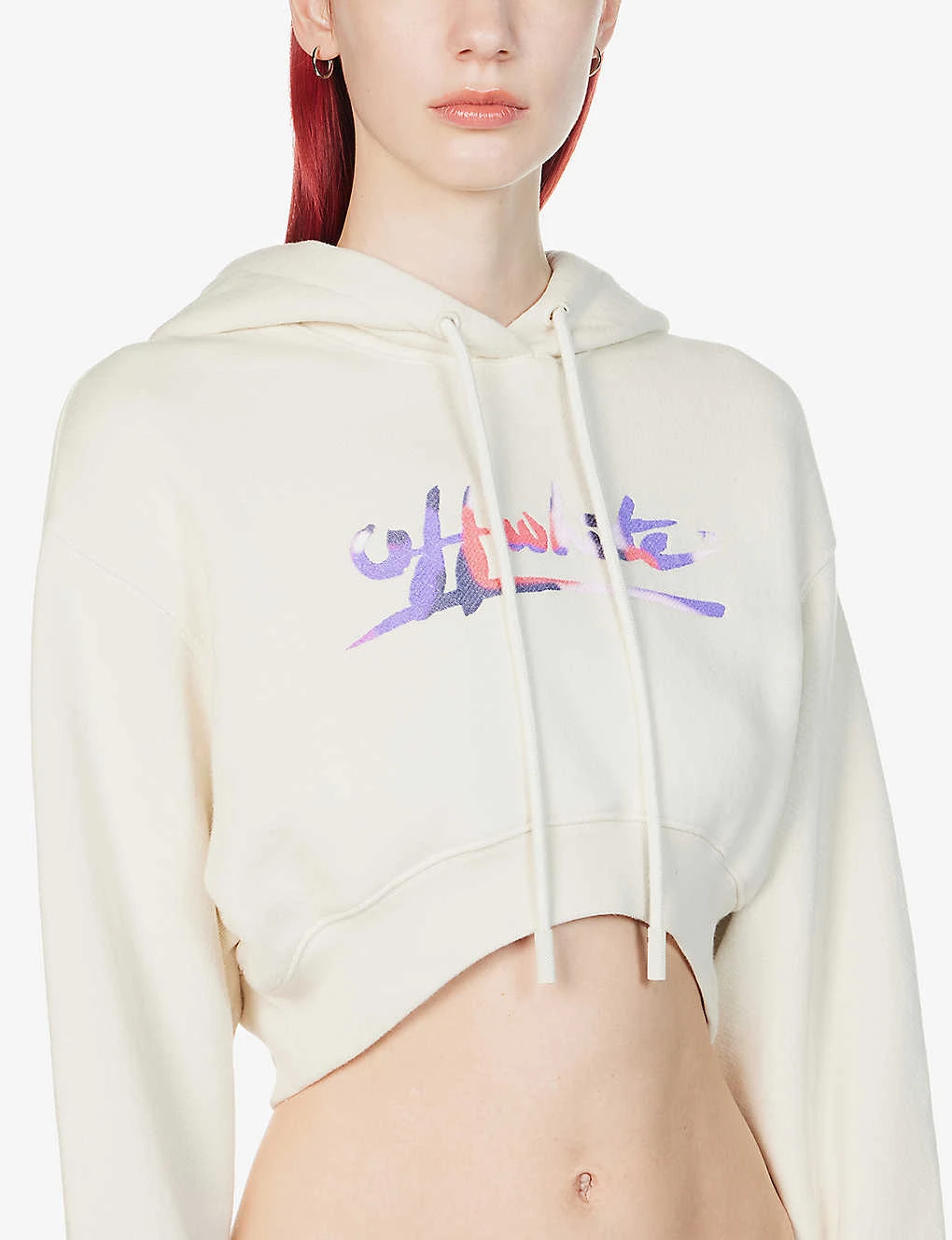 Readymade Logo-print Cropped Cotton-jersey Hoody 7 Readymade Logo-print Cropped Cotton-jersey Hoody - Image 5