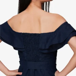 Whistles Tabi Off-shoulder Linen Jumpsuirt -Default Template 2 R03978842 NAVY ALT03