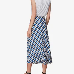 Whistles Diamond-print Bias Cut Woven Midi Skirt 10 Whistles Diamond-print Bias Cut Woven Midi Skirt -Default Template 2 R03985993 MULTICOLOURED ALT03