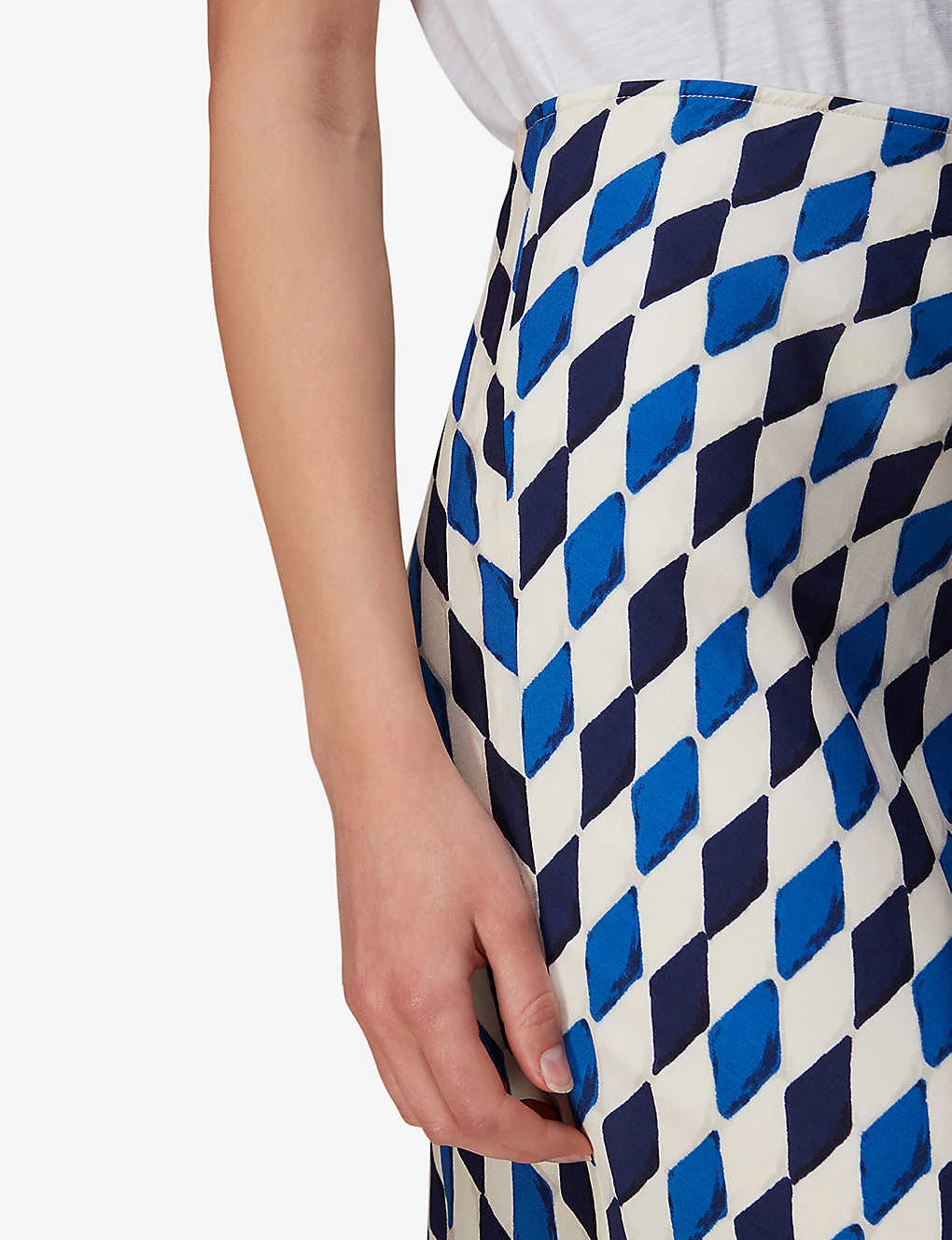 Whistles Diamond-print Bias Cut Woven Midi Skirt 7 Whistles Diamond-print Bias Cut Woven Midi Skirt - Image 5