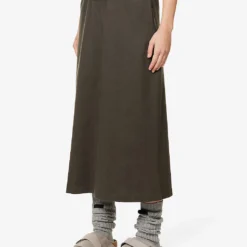 ESSENTIALS Brand-badge Cotton-jersey Midi Skirt 9 ESSENTIALS Brand-badge Cotton-jersey Midi Skirt -Default Template 2 R03991641 OFFBLACK ALT02