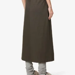 ESSENTIALS Brand-badge Cotton-jersey Midi Skirt 10 ESSENTIALS Brand-badge Cotton-jersey Midi Skirt -Default Template 2 R03991641 OFFBLACK ALT03