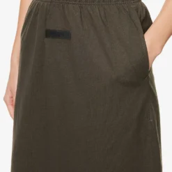 ESSENTIALS Brand-badge Cotton-jersey Midi Skirt 11 ESSENTIALS Brand-badge Cotton-jersey Midi Skirt -Default Template 2 R03991641 OFFBLACK ALT04