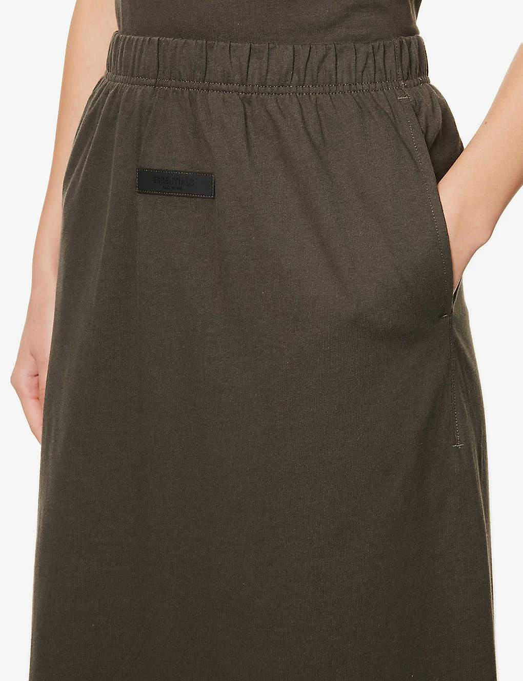 ESSENTIALS Brand-badge Cotton-jersey Midi Skirt 7 ESSENTIALS Brand-badge Cotton-jersey Midi Skirt - Image 5