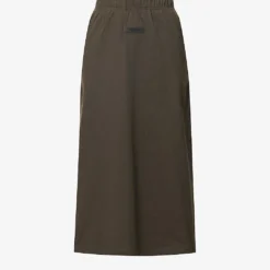 ESSENTIALS Brand-badge Cotton-jersey Midi Skirt