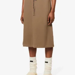 ESSENTIALS Logo-patch Cotton-jersey Skirt -Default Template 2 R03991658 WOOD ALT02