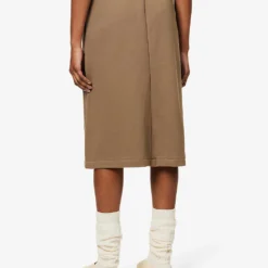 ESSENTIALS Logo-patch Cotton-jersey Skirt -Default Template 2 R03991658 WOOD ALT03