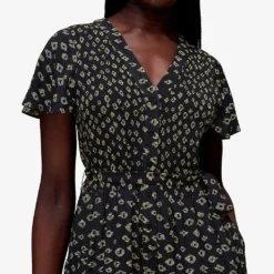 Whistles Graphic-print Woven Jumpsuit -Default Template 2 R03995740 BLACK ALT02