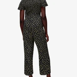 Whistles Graphic-print Woven Jumpsuit -Default Template 2 R03995740 BLACK ALT03