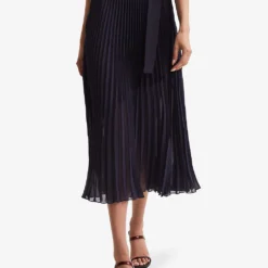 Reiss Anya Pleated Woven Skirt -Default Template 2 R04006619 GRAPE ALT02